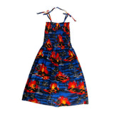 "Volcano Royal" Smocked Dress- Children's Sizes