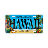 Vintage Aluminum "Hawaii" Souvenir License Plate