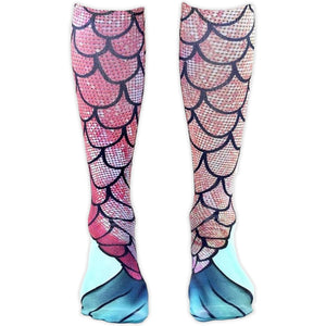 Women's "Mermaid" Polyester Knee-high Socks - The Hawaii Store