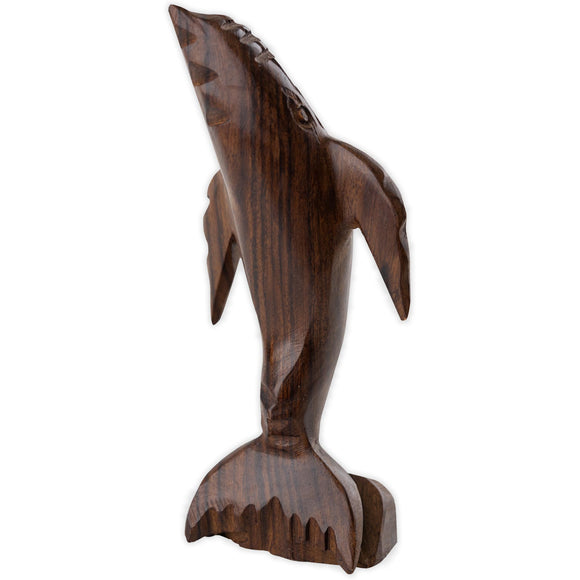 Hand-carved Ironwood Breaching Humpback Whale, 6.5 Inches