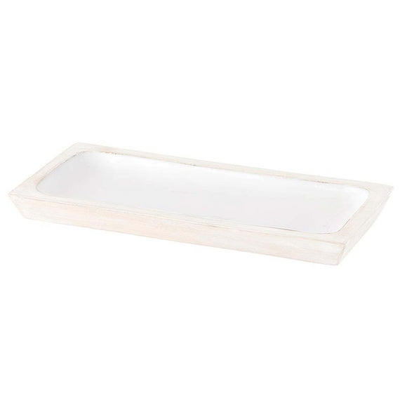 Mango Wood & Enamel Serving Tray- 11