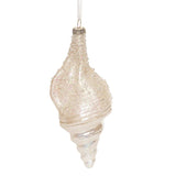 Pearl Shimmer Whelk Shell Christmas Ornament