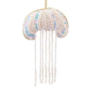 Pearl Shimmer Jelly Fish Christmas Ornament