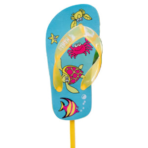 Kaka'ako Kasuals Slipper-shaped Fly Swatter with Yellow Handle