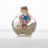 Round Glass Bottle Shell/Blue Sea Star - The Hawaii Store