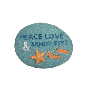 Resin Pebble Peace Love 1.75'' - The Hawaii Store