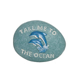 Resin Pebble Take Me to the Ocean Dolphin 1.75'' - The Hawaii Store