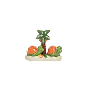 Turtle Salt & Pepper with Palm Caddy - The Hawaii Store
