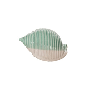 Green/Bisque Bonnet Shell Figurine