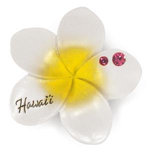 Magnet Hand-Painted Plumeria White - The Hawaii Store