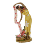 Hawaiian "Cascading Lei and Spearman" Porcelain Figurines