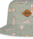 Dozer "Lochiel" Baby Boy Ocean-theme Khaki Print Bucket Hat