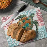 "Ocean Finds" Tempered Glass Cutting Board- 10"x8" - The Hawaii Store