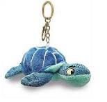 "Honu" (Sea Turtle) Plush Keychain/Fob- Blue