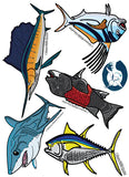Sample Illustrations of "Fish of the Pacific" Educational Coloring Book