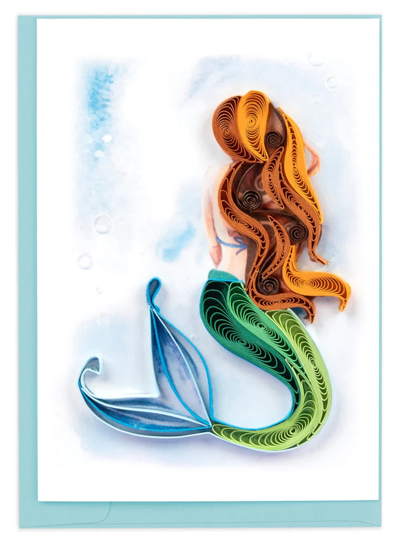 Quilled Mermaid Gift Enclosure Mini Card - The Hawaii Store