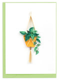 Qullingcard Quilled "Pothos Macramé Hanger" Mini Gift Enclosure Card