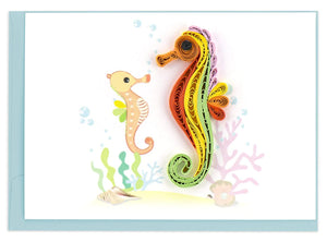 Qullingcard Quilled "Seahorse" Mini Gift Enclosure Card