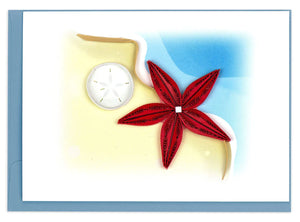 Quillingcard Quilled "Starfish" Mini Gift Enclosure Card