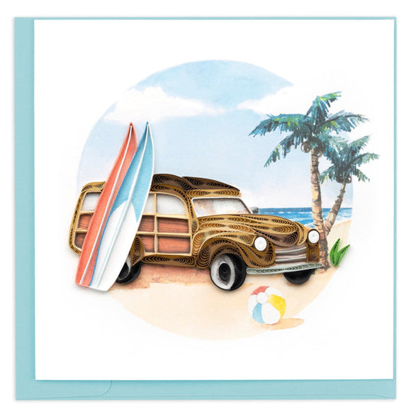 Quilled Classic Woodie Greeting Card - The Hawaii Store