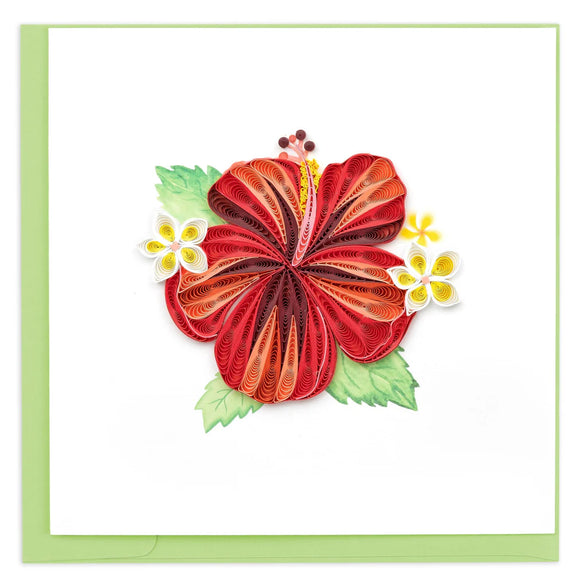 Quillingcard Quilled Hibiscus Greeting Card- 6