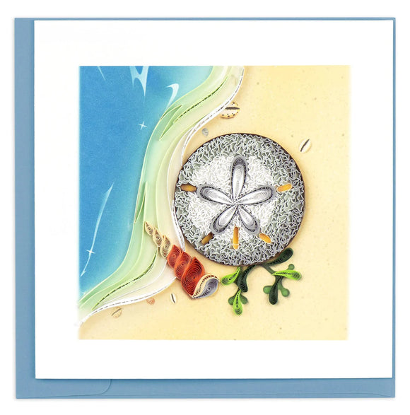 Quilled Sand Dollar Greeting Card - The Hawaii Store