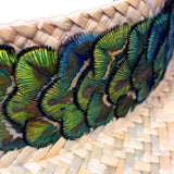 Hale Pua Peacock Feather Hatband 24"