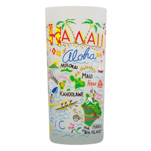 Catstudio "Hawaii" Frosted Glass Tumbler, 15-oz.