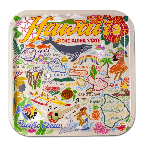 Catstudio Hawaiian Isles Birchwood Tray- 12.6