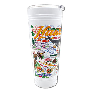 Catstudio Hawaiian Isles White Tumbler- 24 oz.