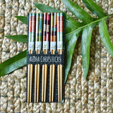 Aloha "Hawaiian Tribal" Reusable Bamboo Chopsticks