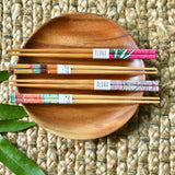 Aloha "Hawaiian Tribal" Reusable Bamboo Chopsticks