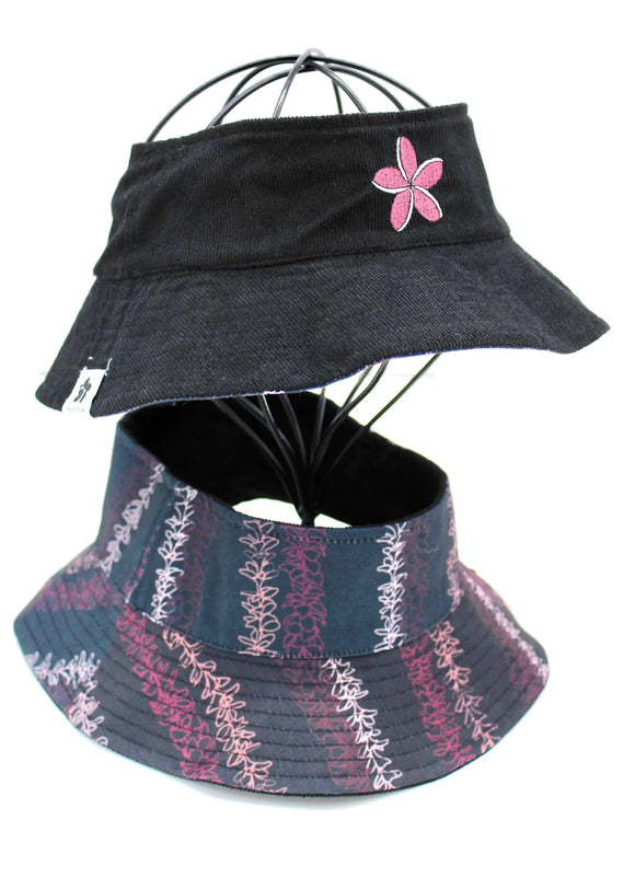 Hale Pua Reversible Bucket Hat- Black