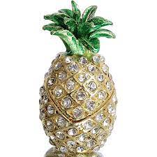 Box Pineapple Swarovski White Medium - The Hawaii Store