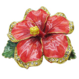 Kubla Crafts Jeweled "Hibiscus Pewter" Trinket Holder