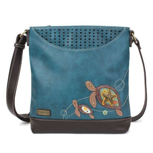 Messenger Bags With Two Turtles Stitched on the side. 