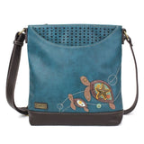 Chala Envoy Turtle RFID Messenger Handbag- Turquoise