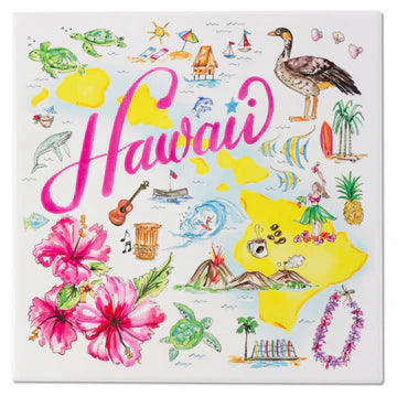 Mangiacotti Hawaii State Ceramic Trivet- 8