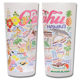 Catstudio "Oahu" Frosted Glass Tumbler- 15 oz.