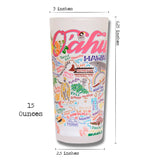 Catstudio "Oahu" Frosted Glass Tumbler Dimensions