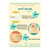 Surf Shack "Hauʻoli Lā Hānau" Puzzle Postcard Instructions
