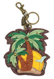 Chala Tropical Palms Key Chain & Coin Purse  