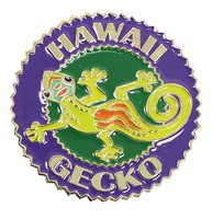 Hawaii Gecko Souvenir Pin 