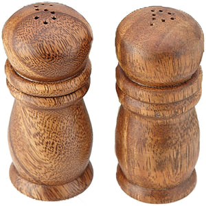 Acacia Wood Salt and Pepper Shaker Set, 2-Piece