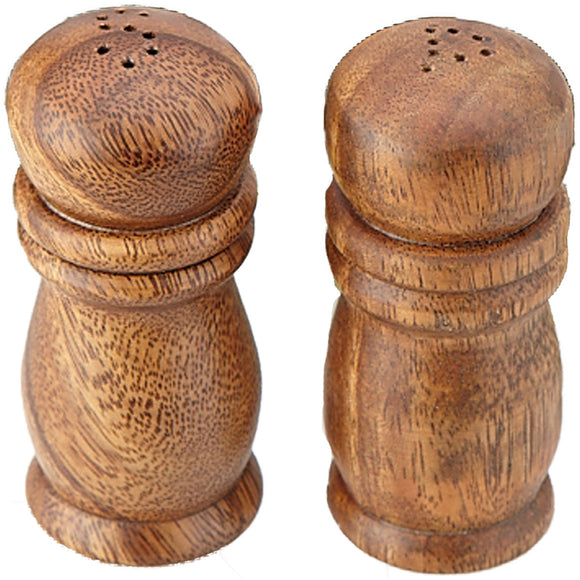 Acacia Wood Salt and Pepper Shaker Set, 2-Piece