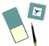 Quilled "Whale Tail" Linen Sticky Note Pad Cover