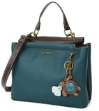 Chala Charming Turquoise Turtle Satchel & Keychain/fob