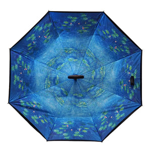 Monet's Water Lilies Topsy Turvy Umbrella - The Hawaii Store