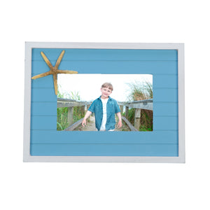 Frame Blue Slat Starfish 4x6 - Polynesian Cultural Center