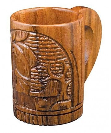 Hawaiian Scene Carved Mug - Polynesian Cultural Center